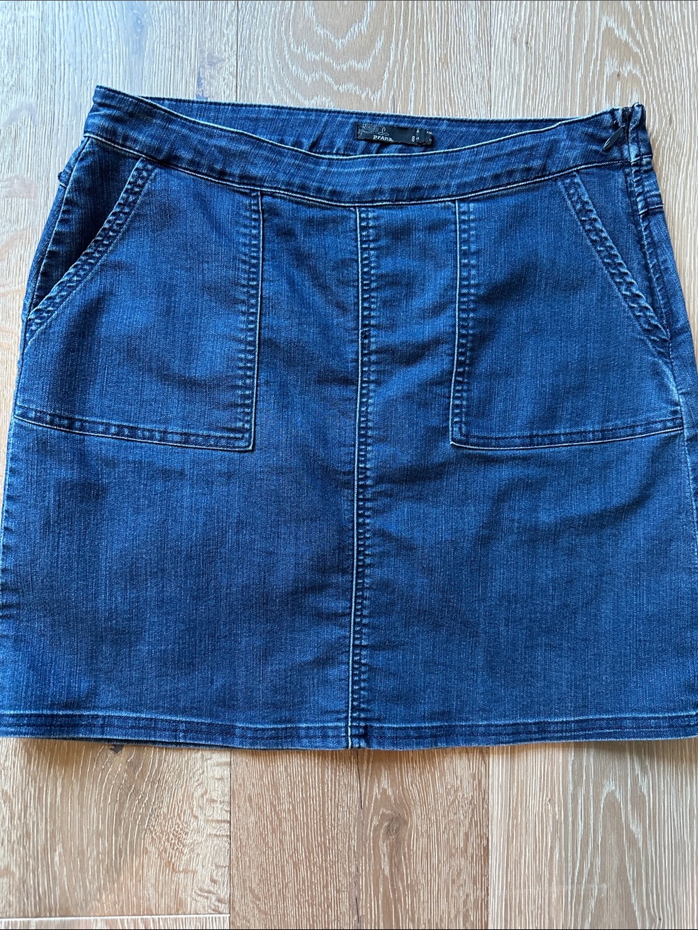 Prana Blue Denim Mini Skirt size 8